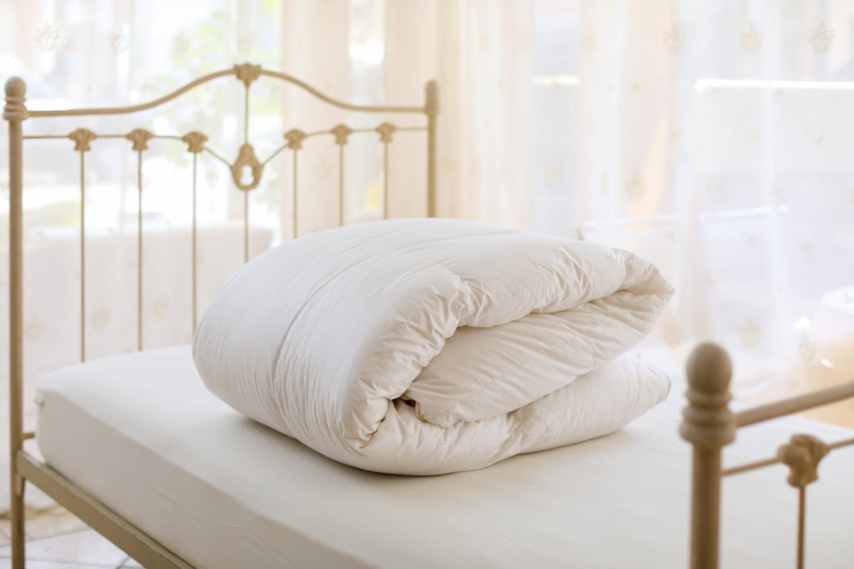 羽毛掛ふとん グレードSS｜天然素材100% ホワイトグースダウン 羽毛