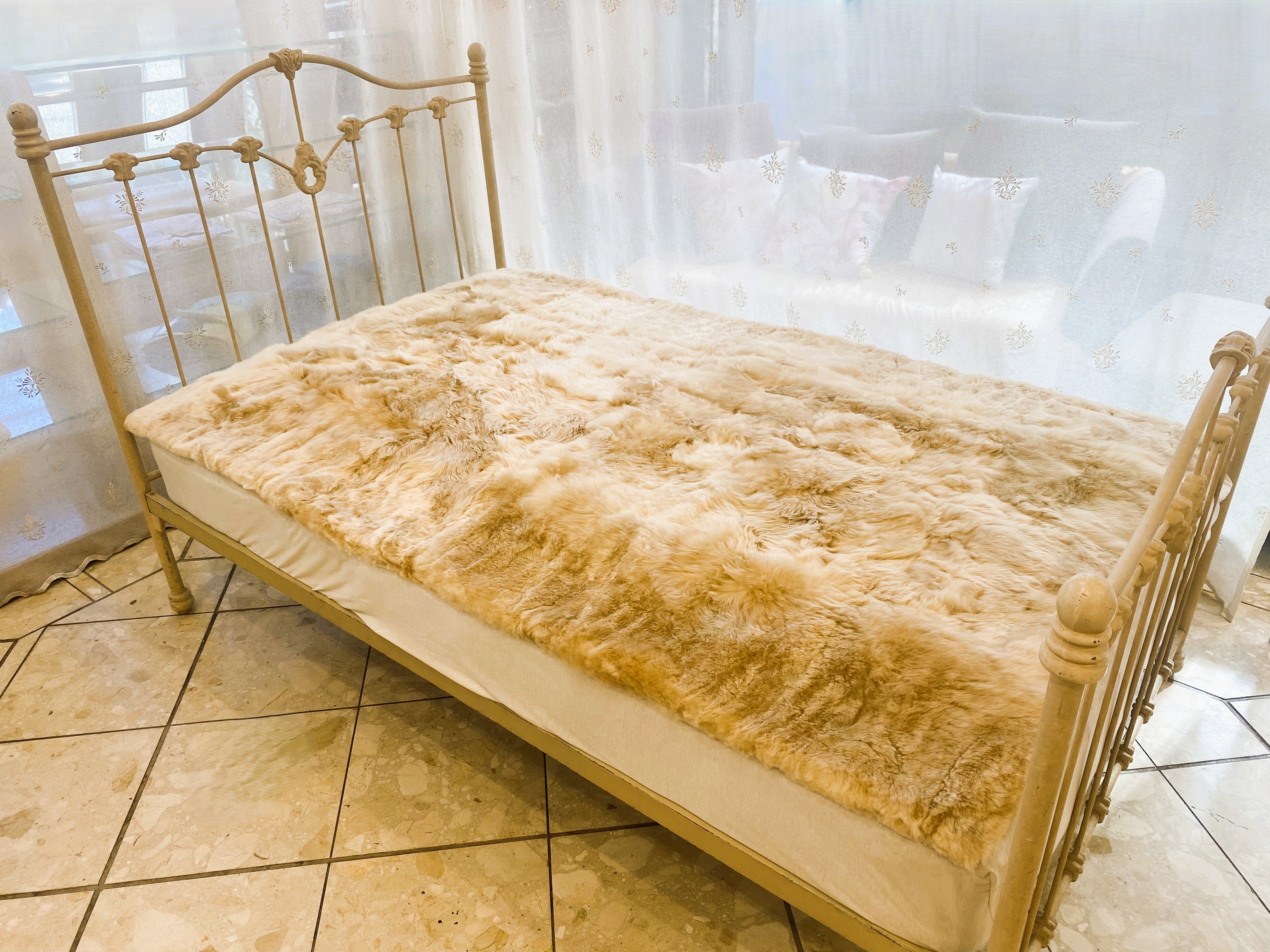 アルパカ＆ウール敷きパッド 140cm x 200cm アルパカ敷パッド｜天然素材100% 最高級ベビーアルパカ アルパカウール