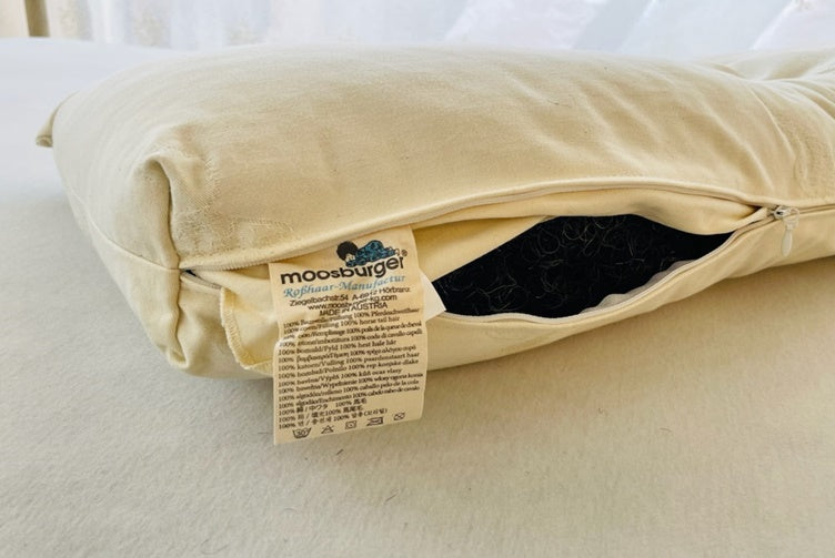 美品　石田屋　ムースブルガー社　馬毛枕タイプB カバー付き 美品 石田屋 ムースブルガー社 馬毛枕タイプB カバー付き 馬毛枕C